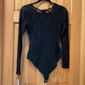 Lace Bodysuit - Black - Sz. Small
